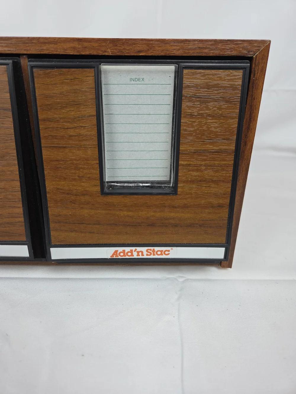 90 Cd's...Vintage 3-Drawer Woodgrain Media Organizer in Brown..